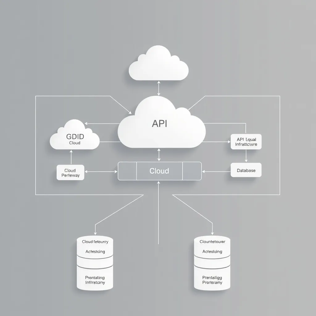 A technical architecture diagram showing cloud infrastructur