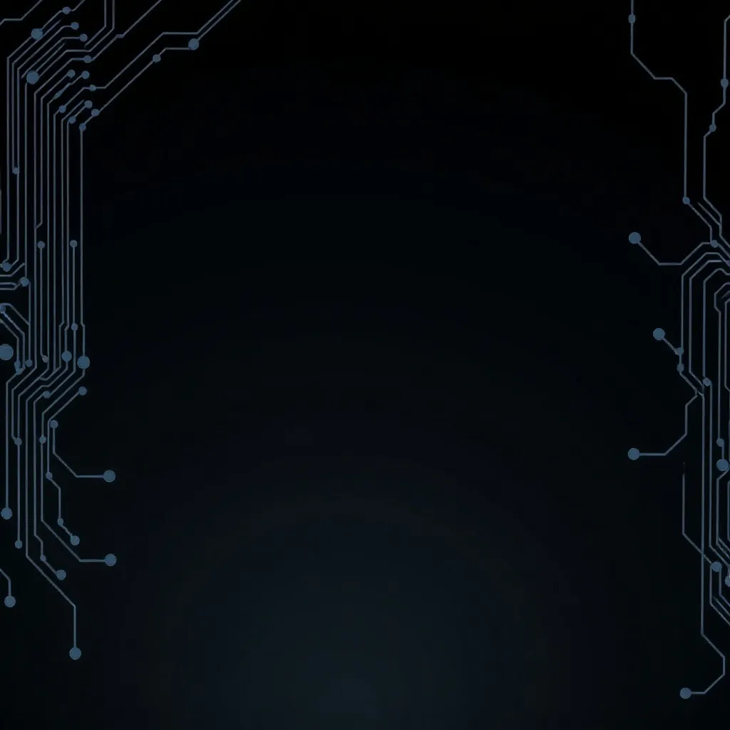 Abstract industrial dark background with technical circuit p